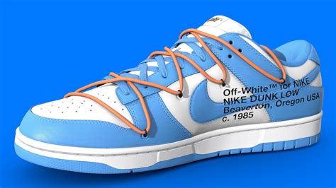 nike off white dunk low university blue|More.